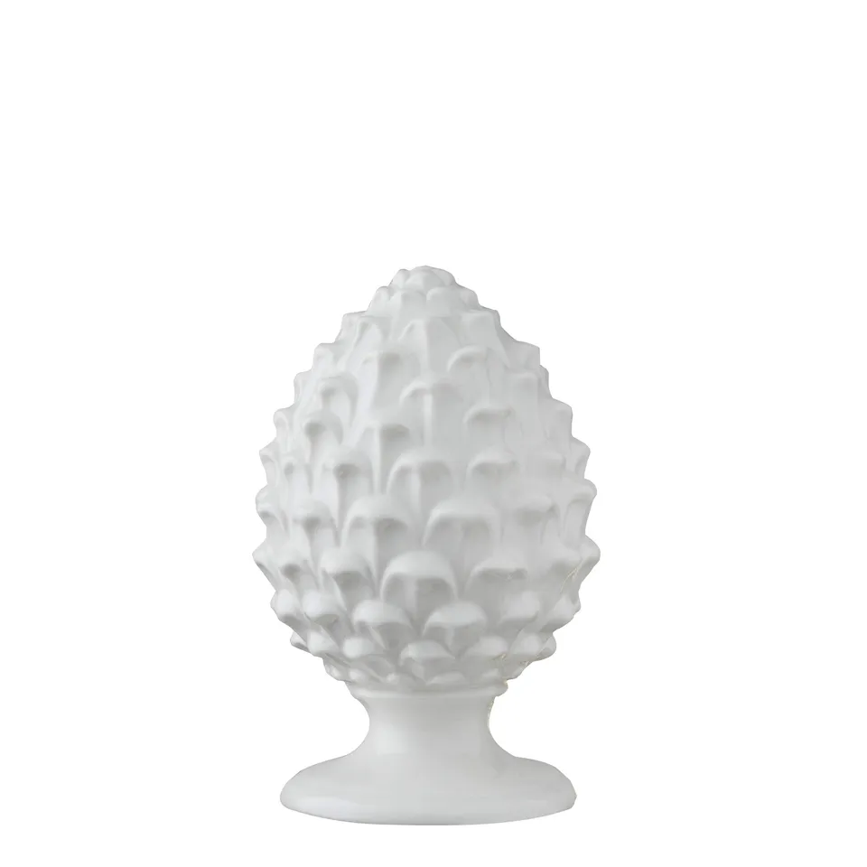 baroni-home-decorazioni-pigna-sicilienne-porcelaine-blanc-s-14cm image 1