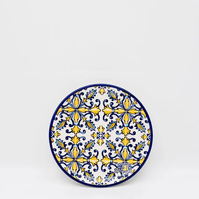 luisa-paix-o-tradicional-assiette-c-ramique-jaune-20-cm image 1