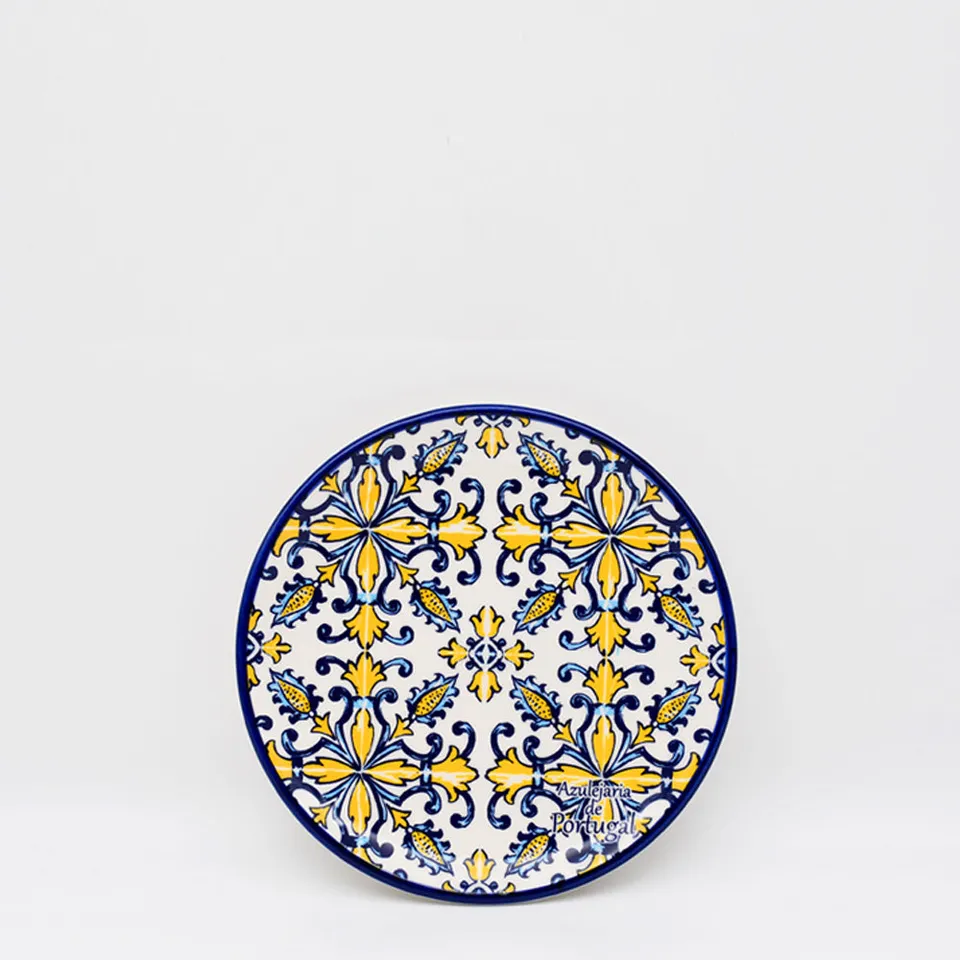 luisa-paix-o-tradicional-assiette-c-ramique-jaune-20-cm image 1