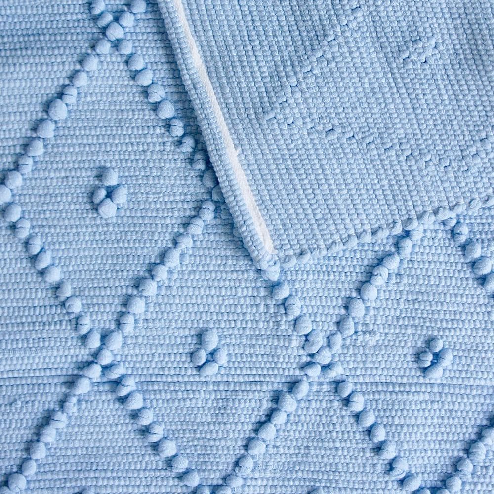 luisa-paix-o-tapis-coton-100x50-tapis-de-bain-bleu-ciel-lavable image 2