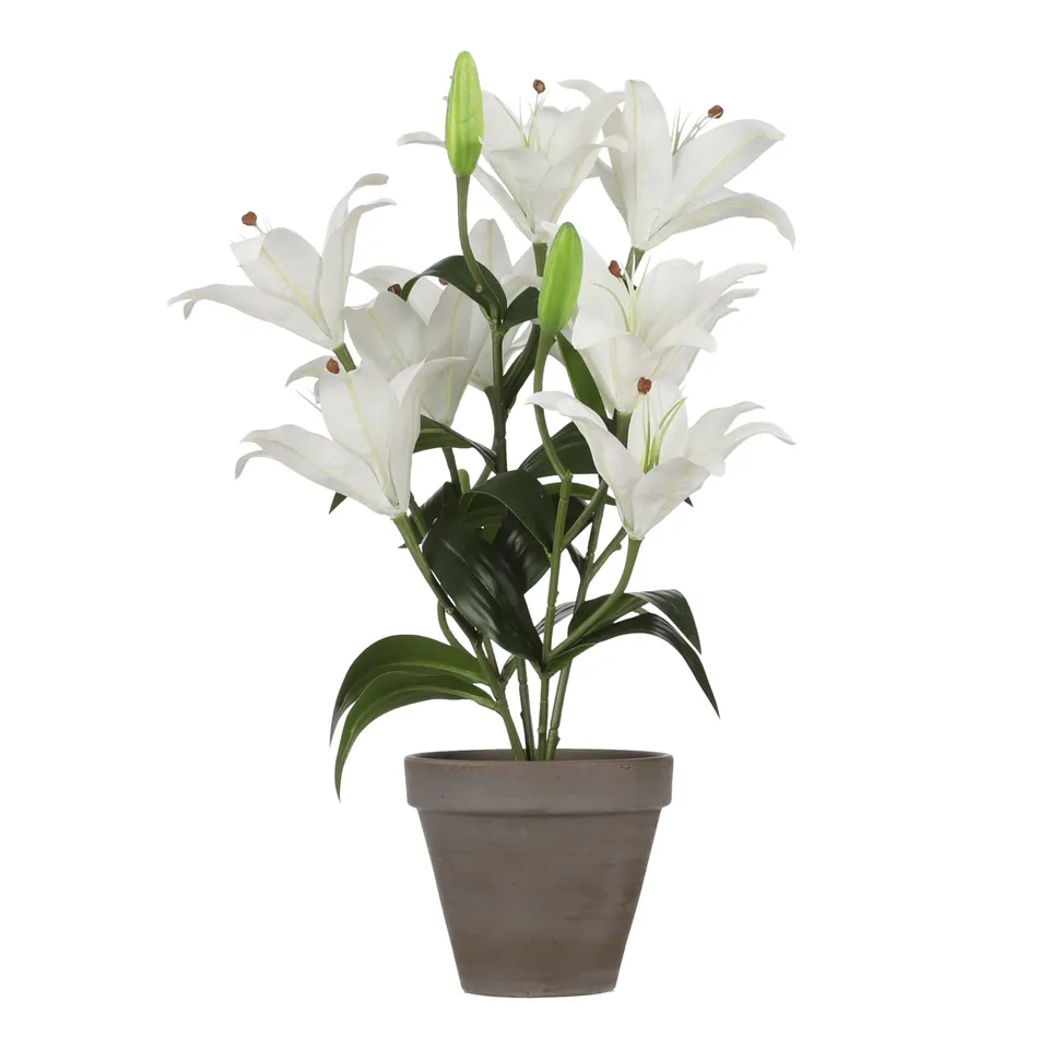 mica-decorations-tiger-lys-fleur-artificielle-blanc-h47-cm image 1
