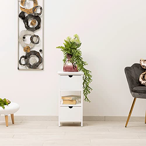 baroni-home-table-de-chevet-blanche-2-tiroirs-30x30x61-cm image 7