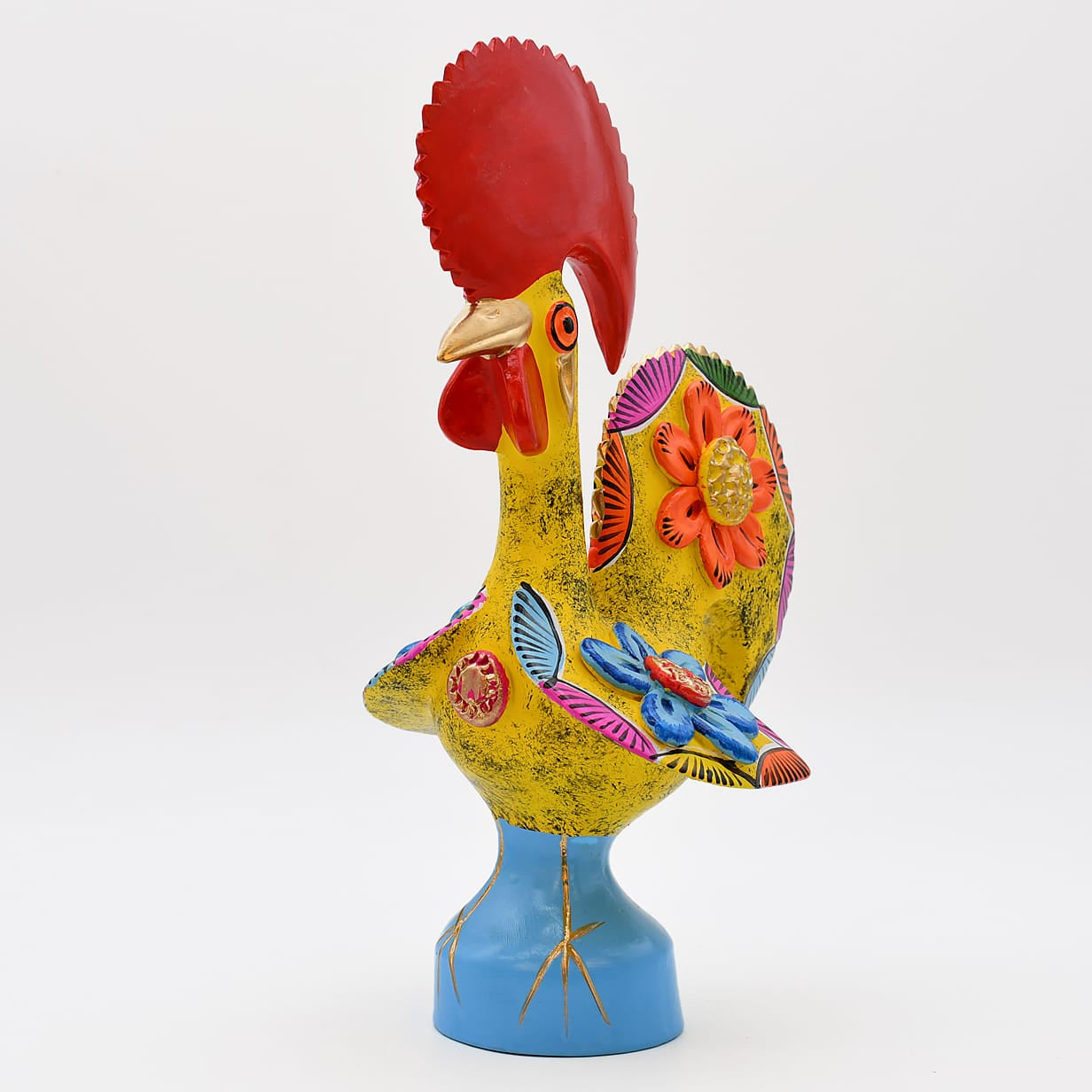 luisa-paix-o-coq-de-barcelos-25cm-jaune-figurine-c-ramique-unique image 6