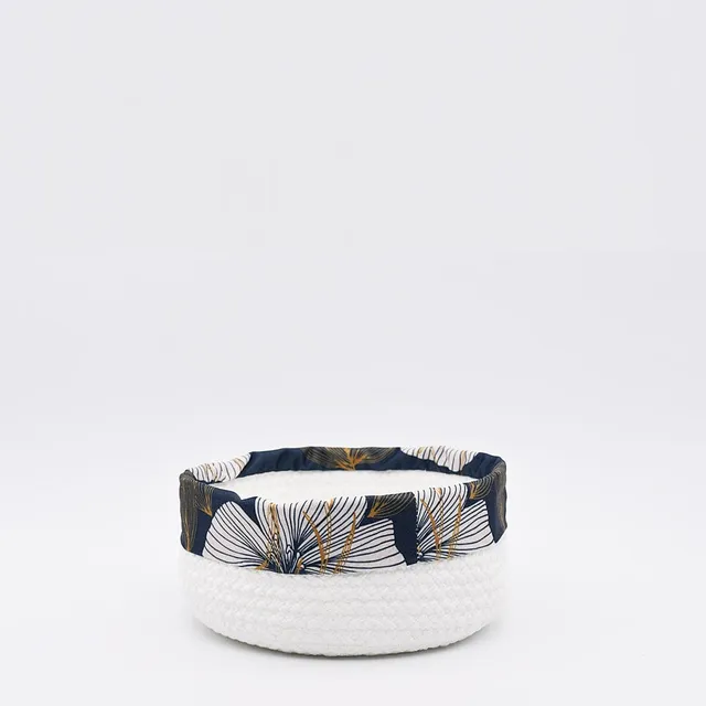 luisa-paix-o-alina-panier-coton-blanc-bleu-20-cm image 1