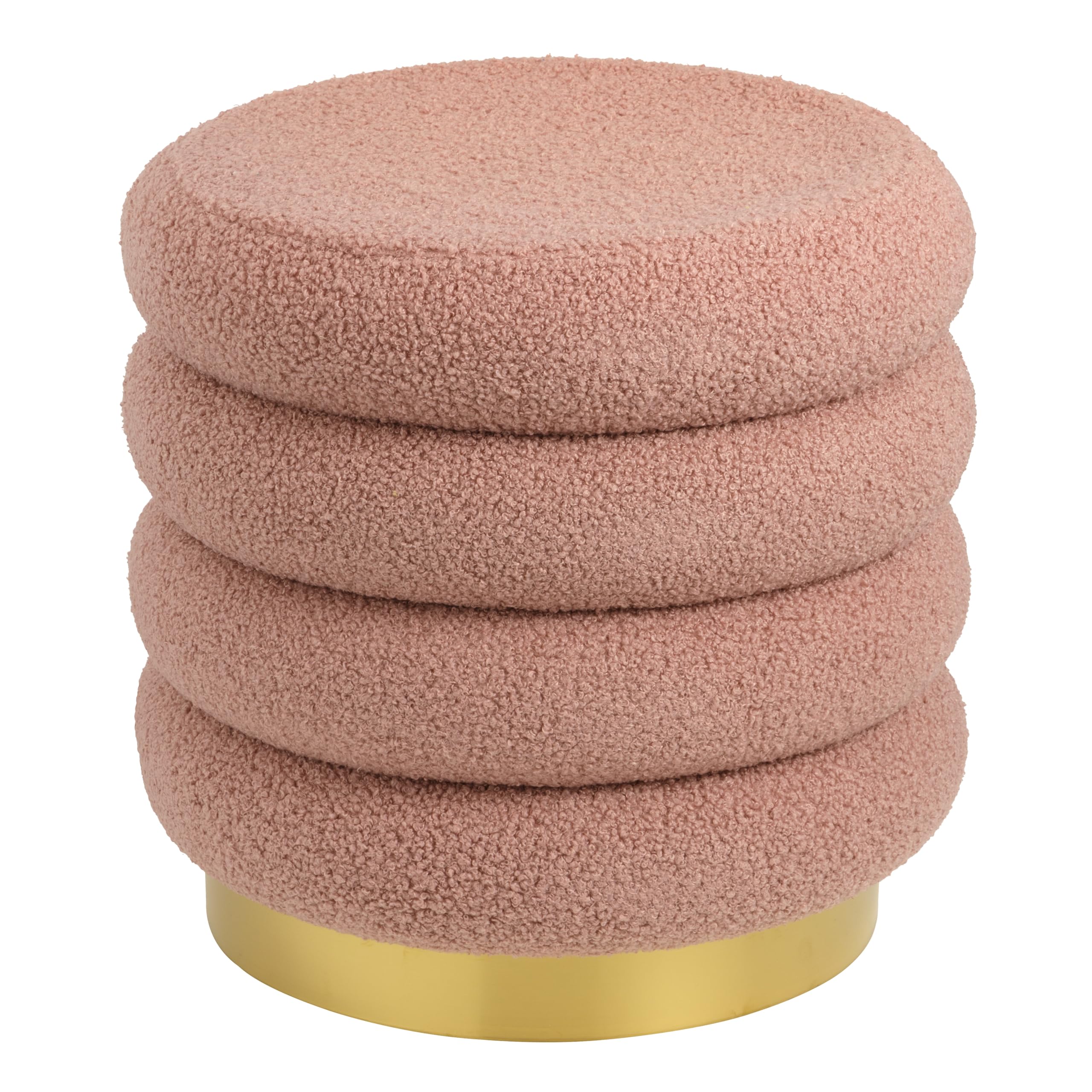 baroni-home-pouf-macaron-pouf-sherpa-rose-38x38x41-cm image 1