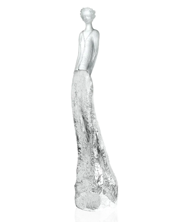 daum-univers-f-minin-charlotte-blanche-et-argent-sculpture-75-ex image 1