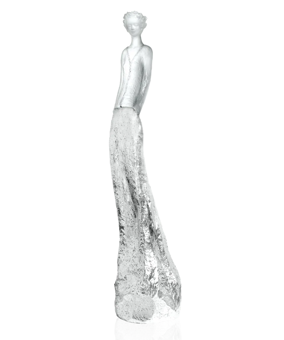 daum-univers-f-minin-charlotte-blanche-et-argent-sculpture-75-ex image 1