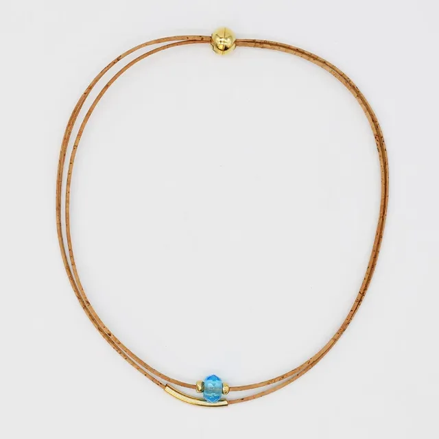 luisa-paix-o-collier-li-ge-perle-turquoise-52cm-fermoir-aimant image 1