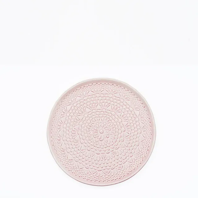 luisa-paix-o-carimbada-assiette-c-ramique-rose-20-cm image 1