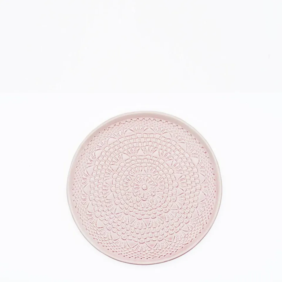 luisa-paix-o-carimbada-assiette-c-ramique-rose-20-cm image 1