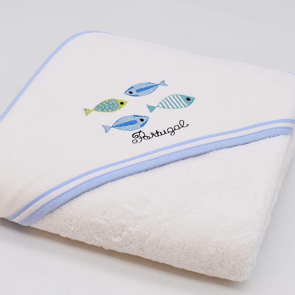 luisa-paix-o-drap-de-bain-b-b-capuche-sardines-bleu-100x100cm image 3
