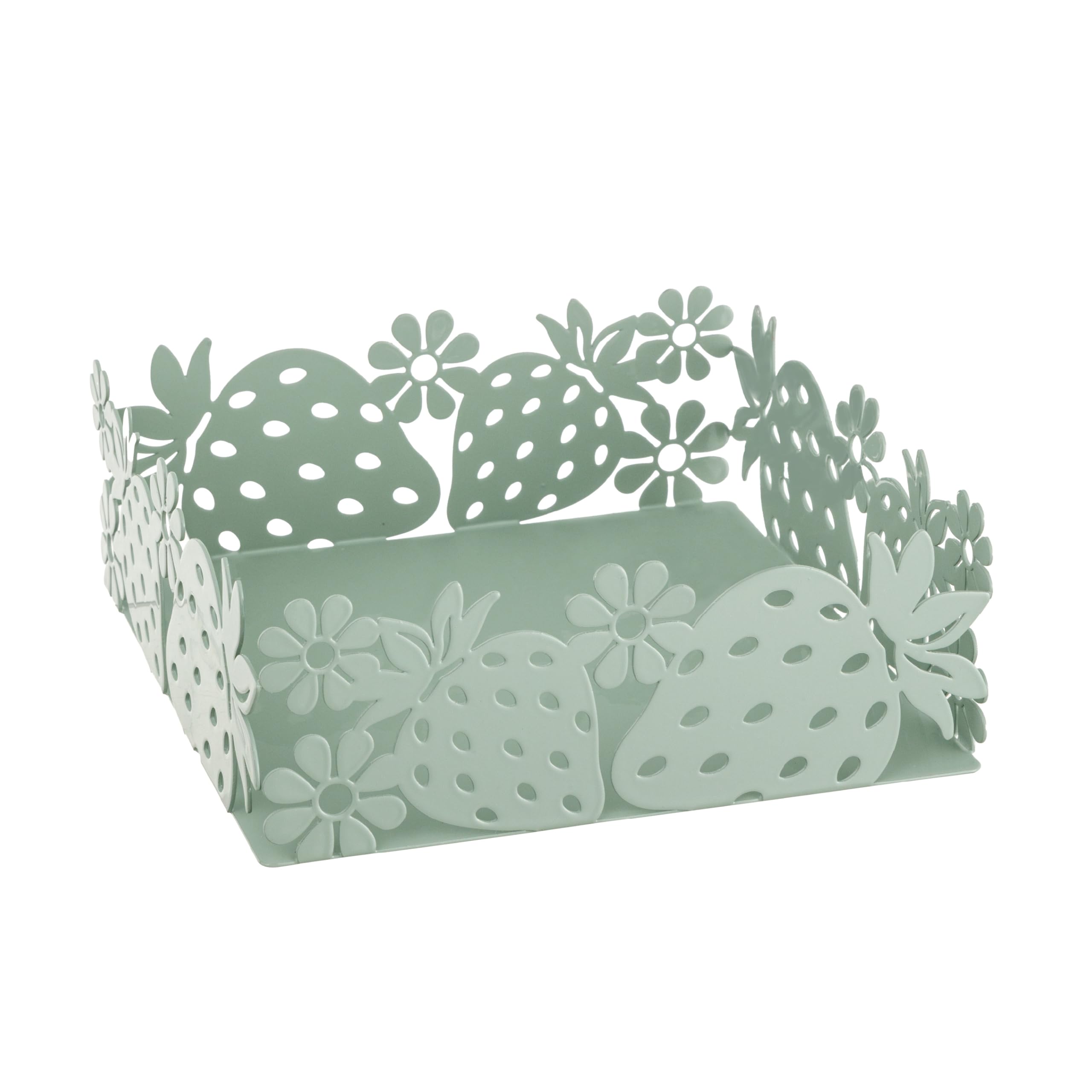 baroni-home-fraise-porte-serviettes-m-tal-16x16x6-cm image 1