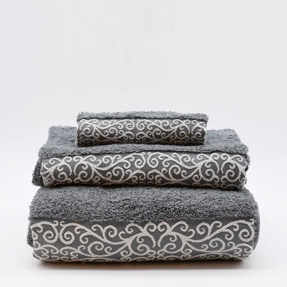 luisa-paix-o-parure-de-bain-3-pi-ces-coton-gris-blanc image 1