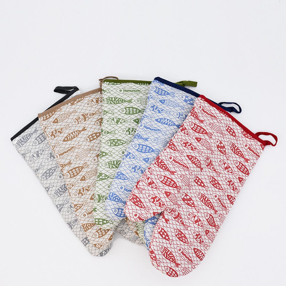luisa-paix-o-sardinhas-gant-de-cuisine-coton-rouge-16x28-cm image 2