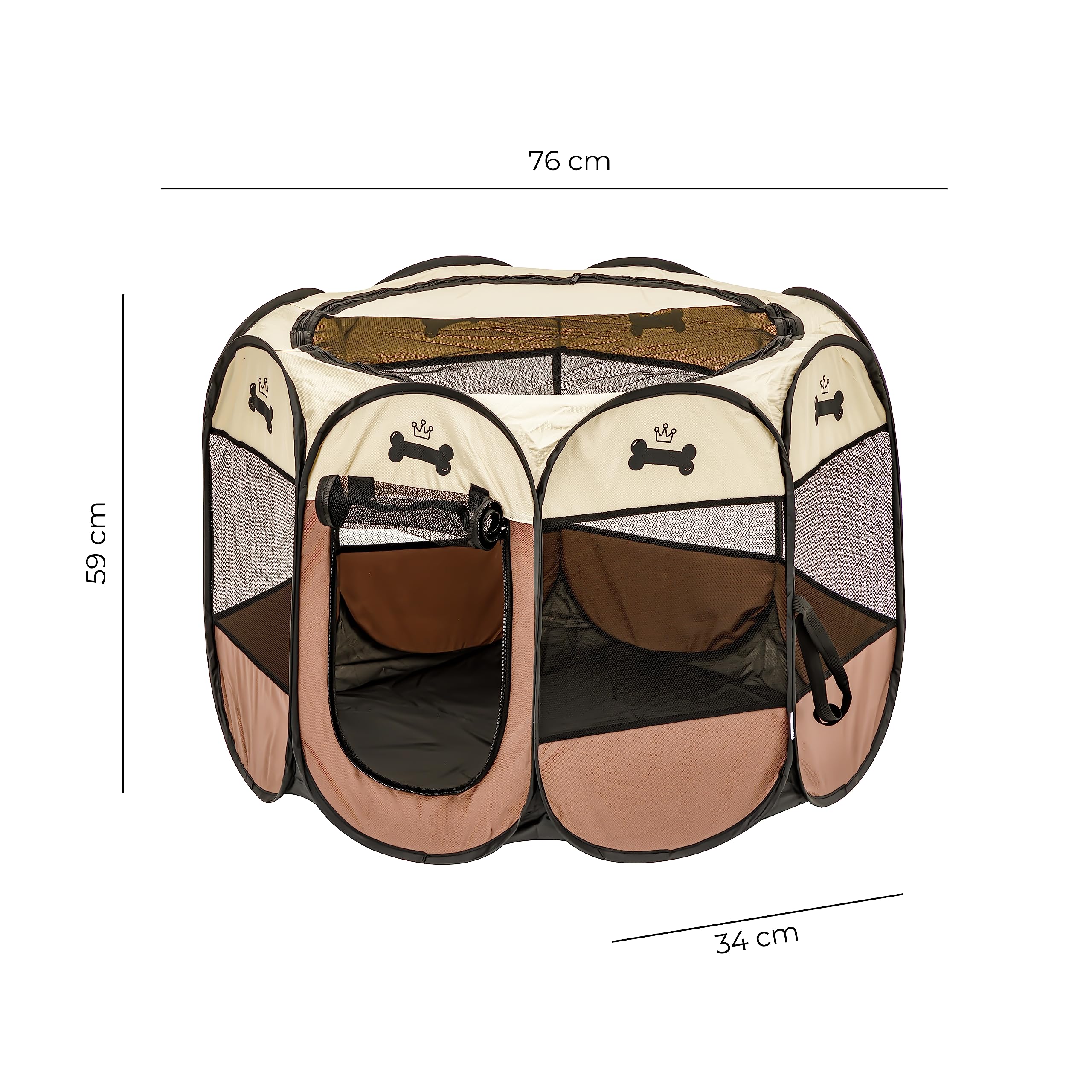 baroni-home-pet-parc-chien-pliable-m-76x59-cm image 6