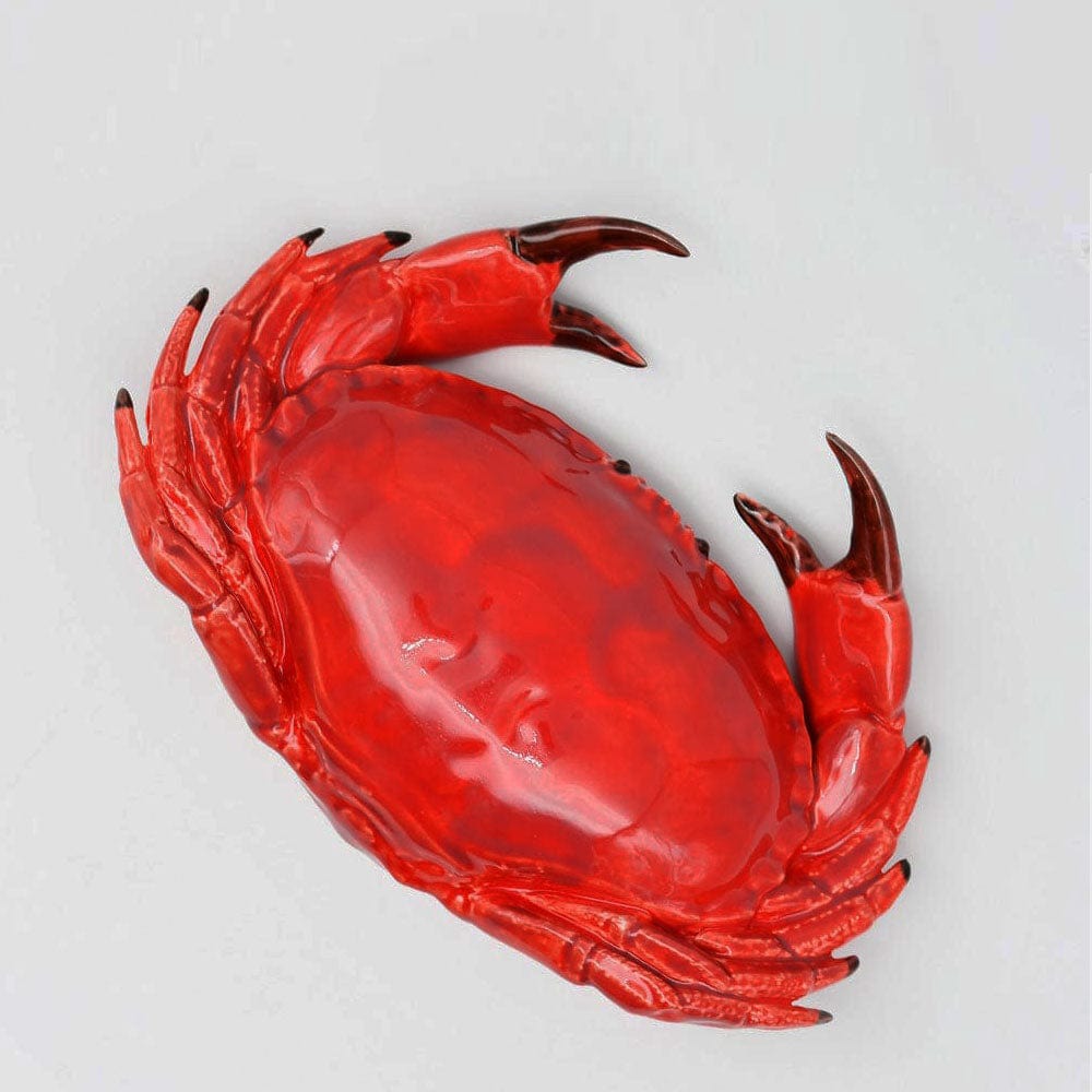 luisa-paix-o-crabe-en-c-ramique-rouge-26-cm-artisanal image 1