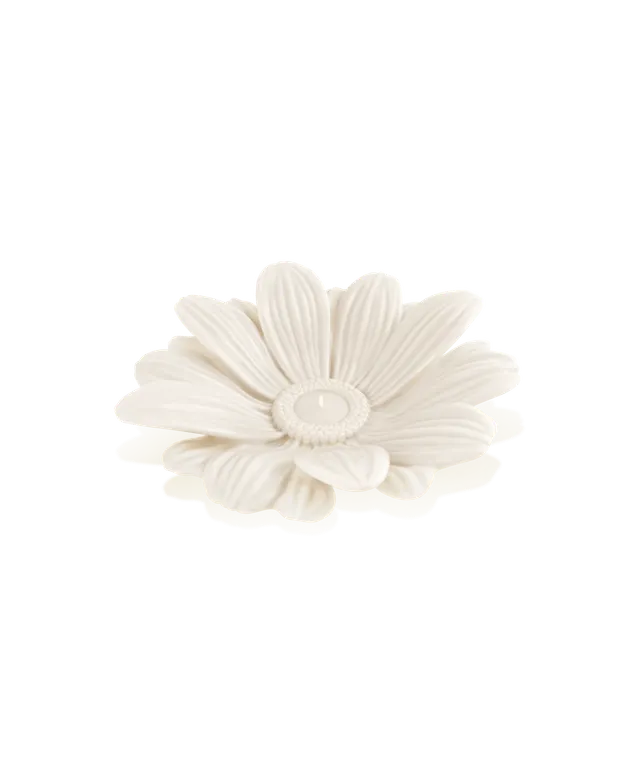 daum-art-de-la-table-or-d-abeille-bougie-fleur-blanche image 1