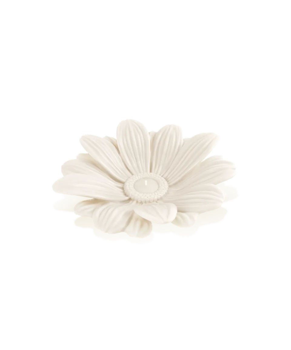 daum-art-de-la-table-or-d-abeille-bougie-fleur-blanche image 1