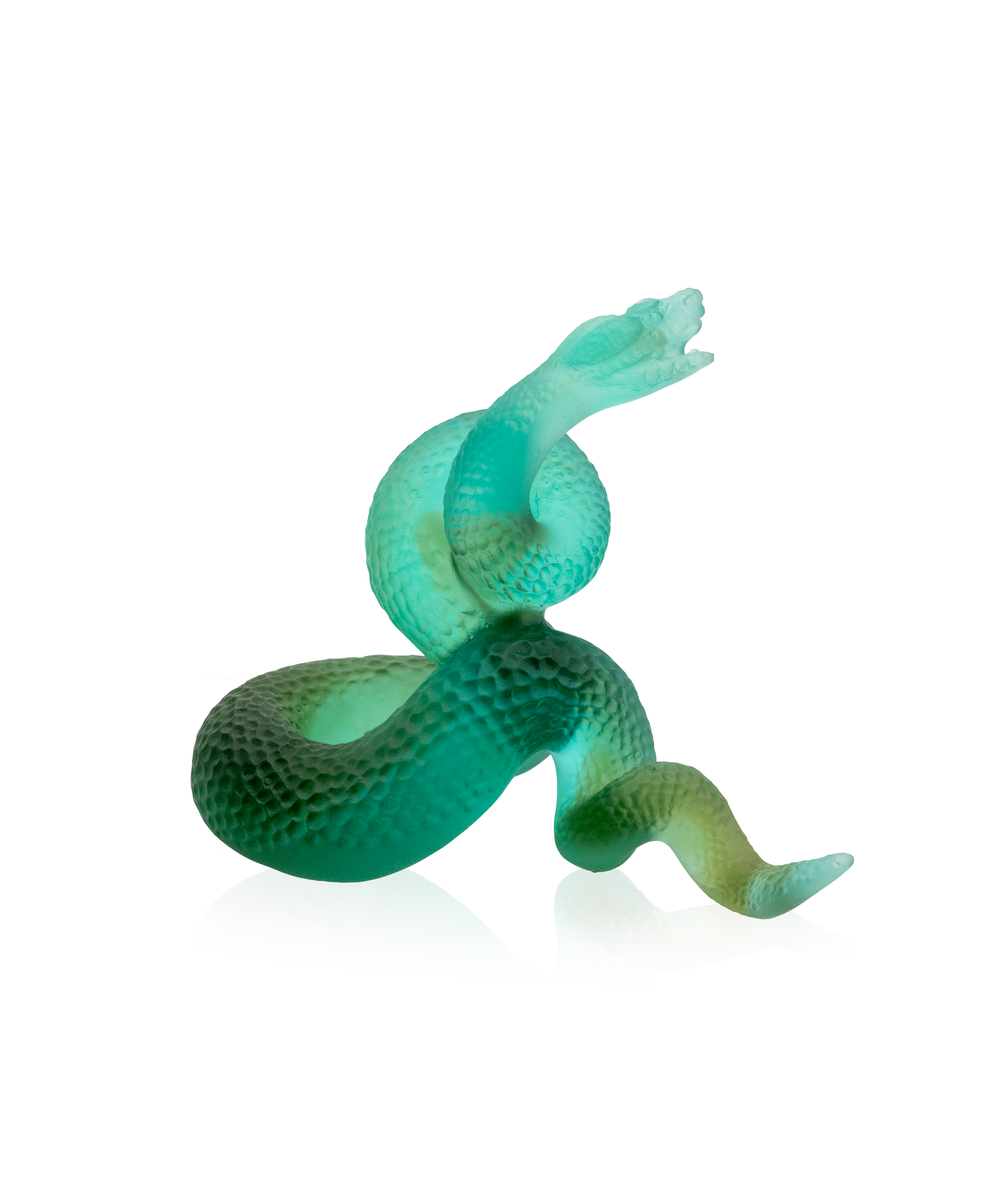 daum-serpent-vert-sculpture-animale-588ex-cristal image 1