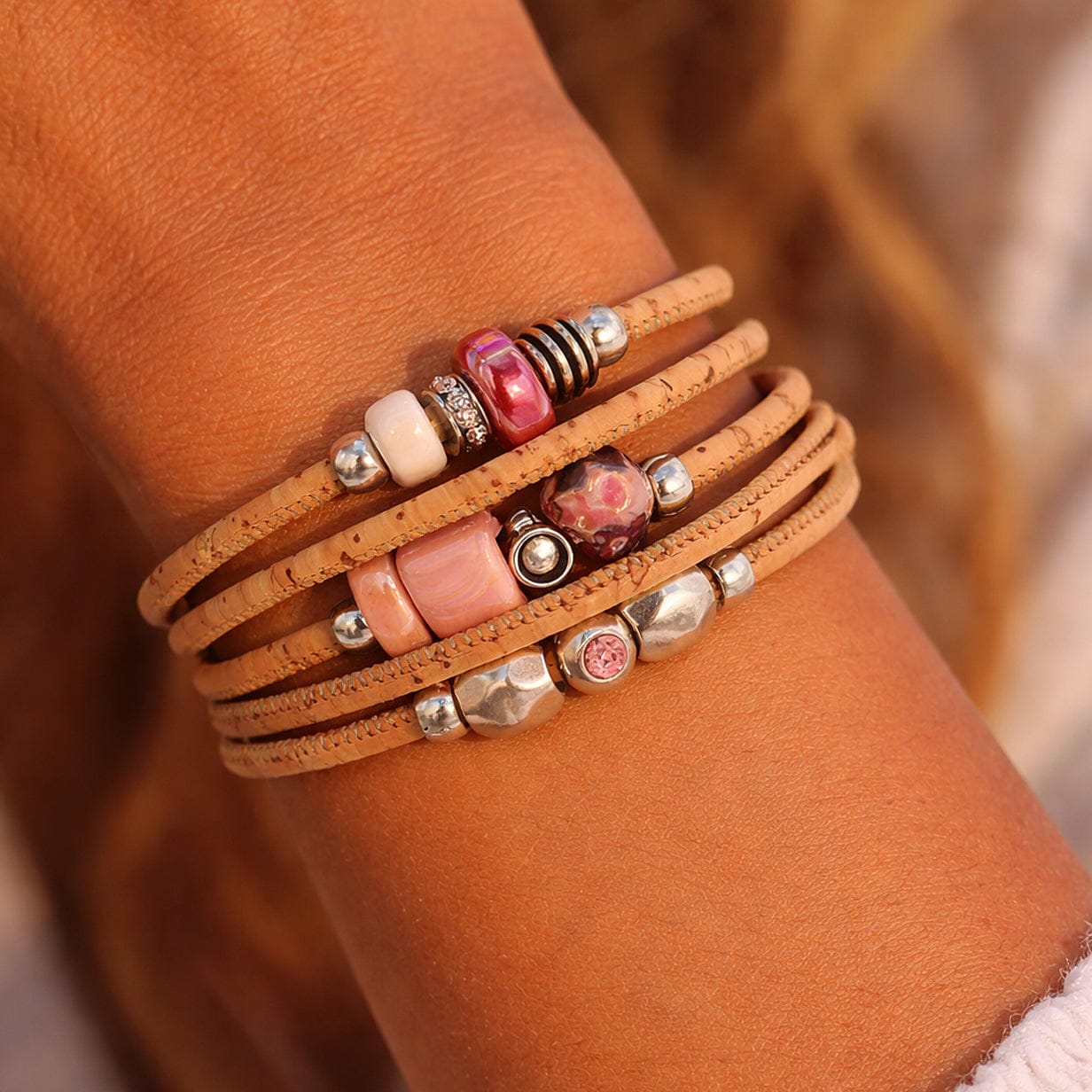 luisa-paix-o-bijoux-du-portugal-bracelet-li-ge-rose-5-brins image 2
