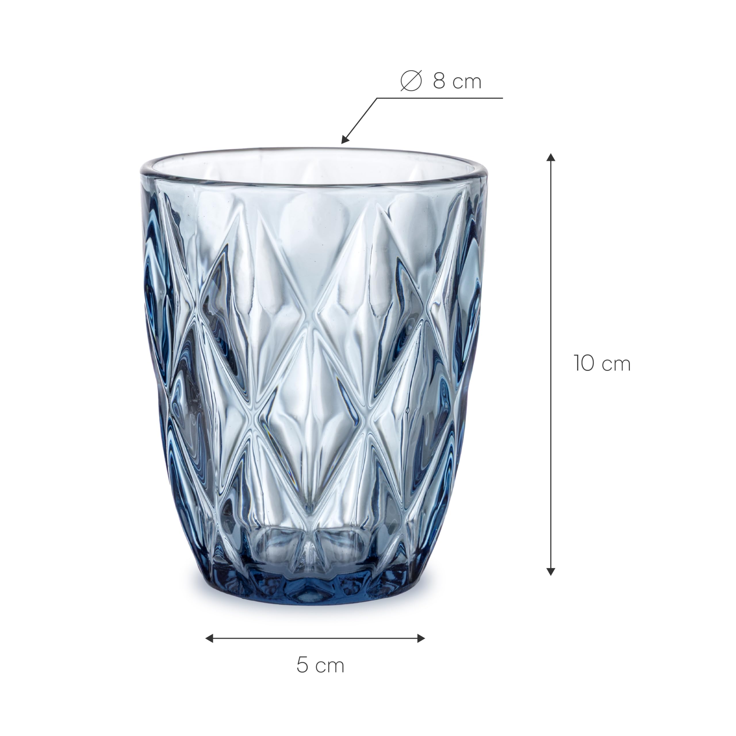 baroni-home-cucina-lot-6-verres-diamant-bleu-30-cl image 3