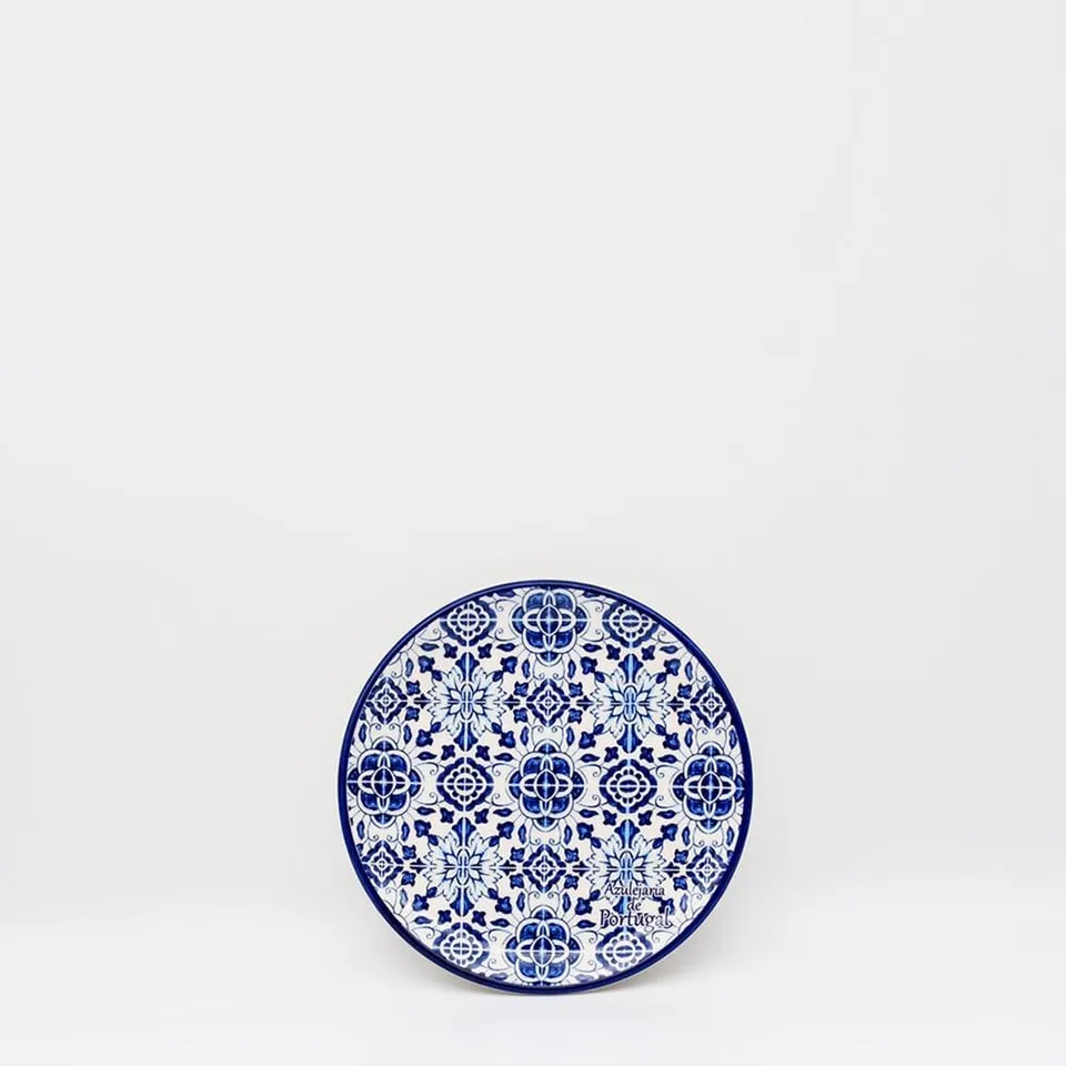 luisa-paix-o-tradicional-assiette-c-ramique-bleue-13-cm-azulejos image 1