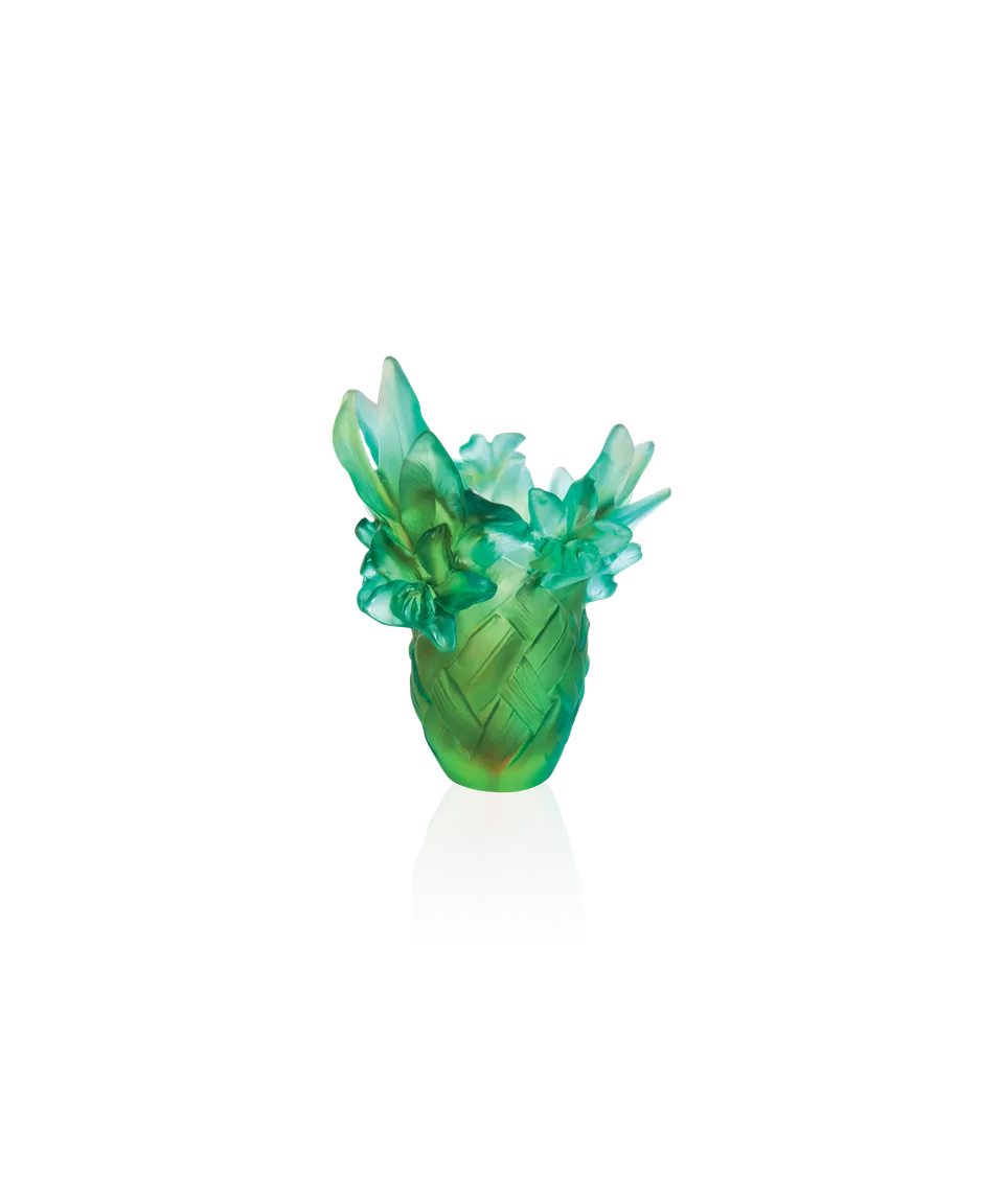 daum-tressage-vase-petit-mod-le-cristal-vert image 1
