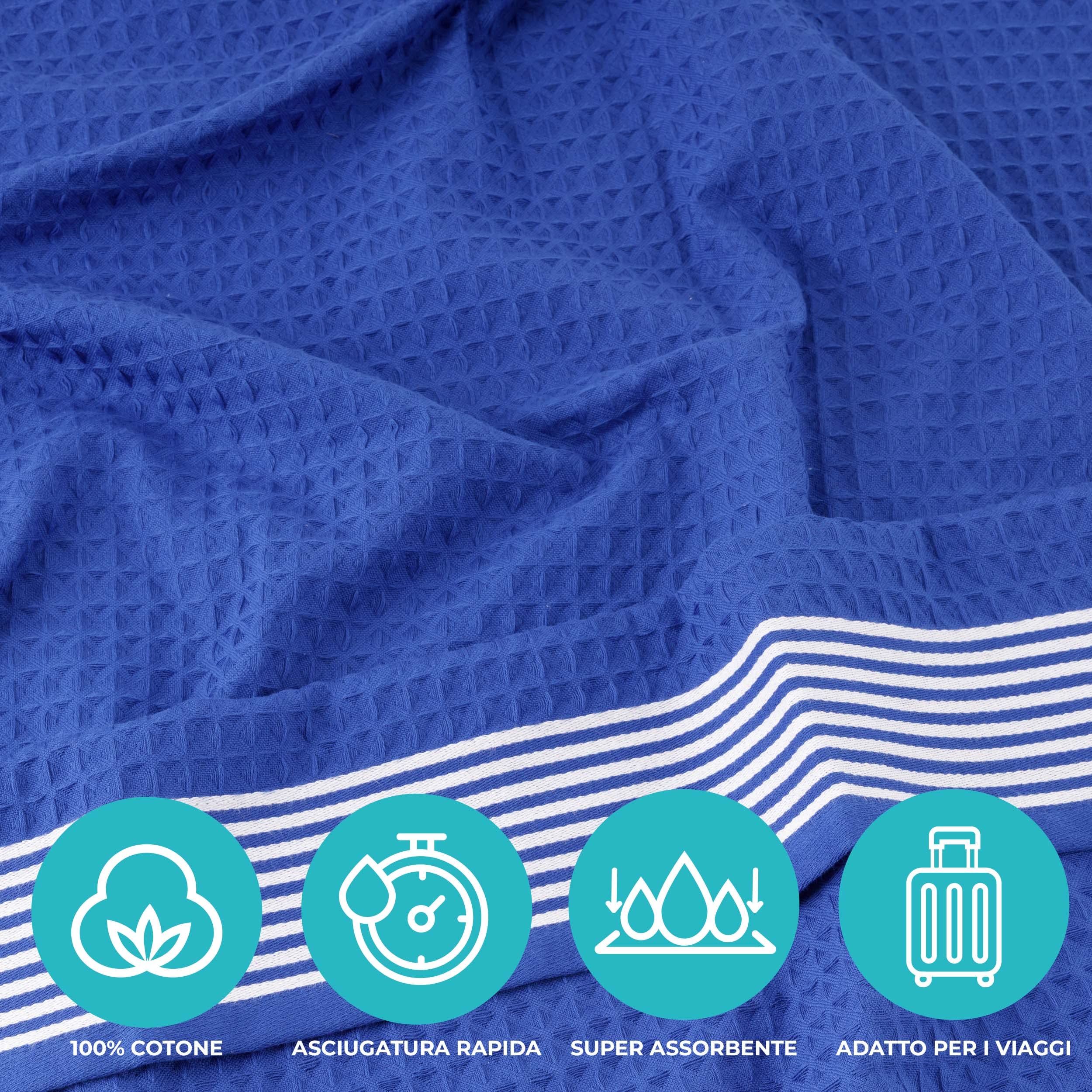 baroni-home-outdoor-serviette-plage-nid-d-abeille-bleu-royal-90x160 image 3