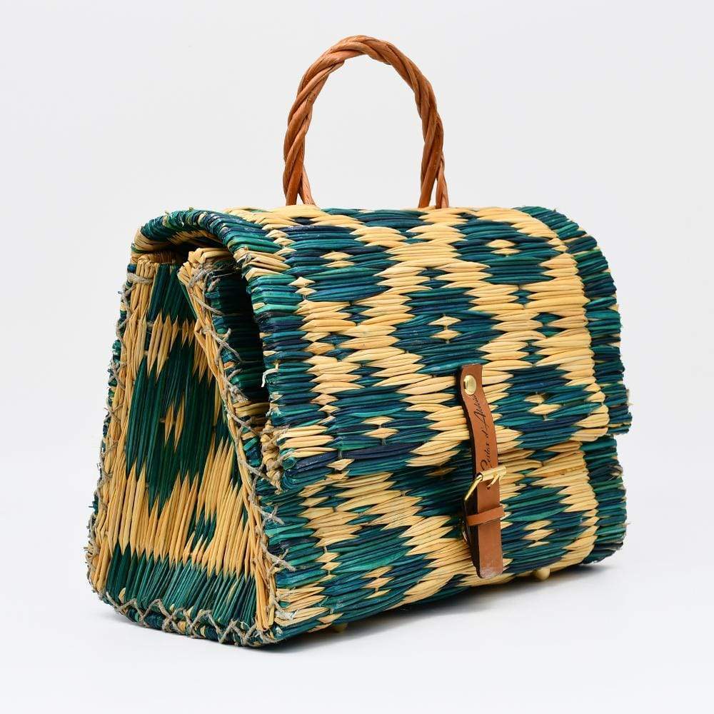luisa-paix-o-accessoires-du-portugal-sac-cartable-jonc-25cm-turquoise-2 image 2