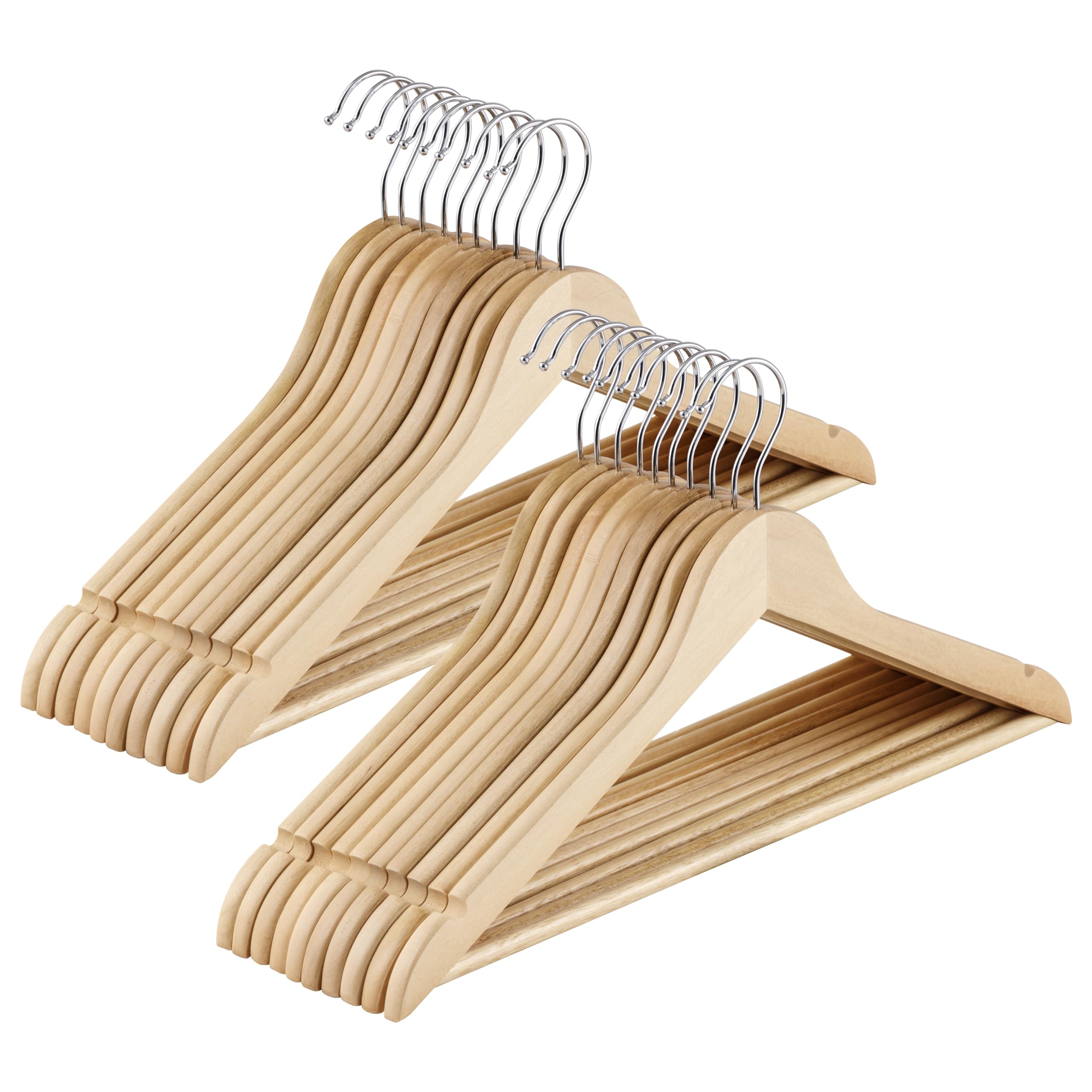 baroni-home-lot-20-cintres-bois-naturel-45-cm image 1