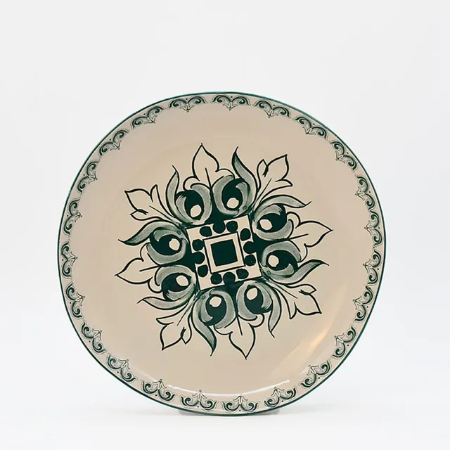 luisa-paix-o-bras-o-assiette-c-ramique-verte-27-cm image 1