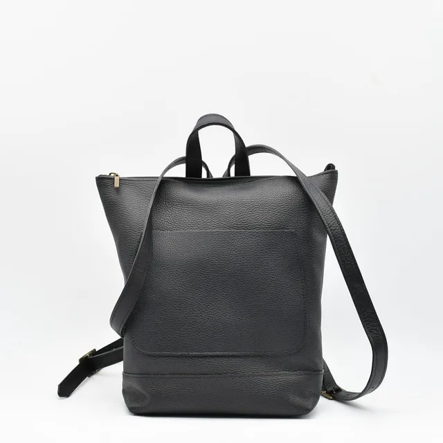 luisa-paix-o-sac-dos-cuir-grain-noir-doubl-coton image 1