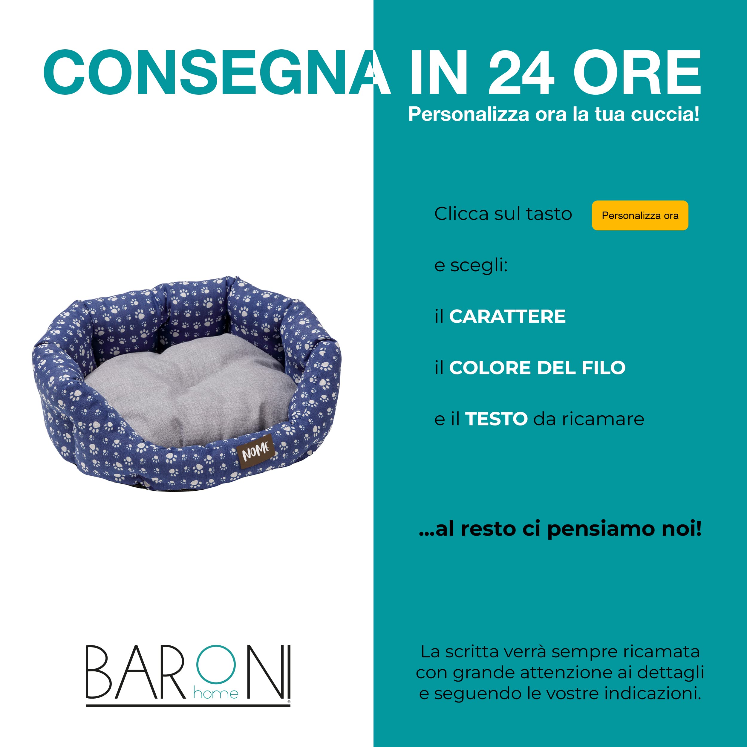 baroni-home-pet-panier-chien-chat-gris-pattes-50x65-cm-l image 2