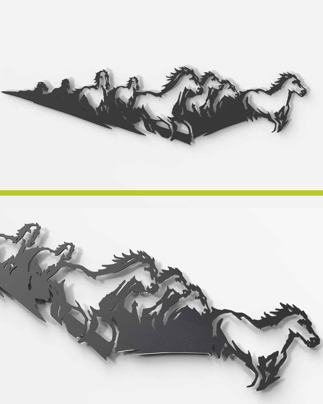 je-suis-art-animaux-chevaux-sculpture-tableau-m-tal-noir image 5