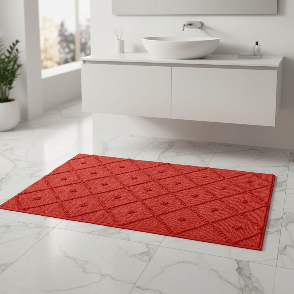 luisa-paix-o-tapis-de-bain-portugais-rouge-100x50-coton image 2