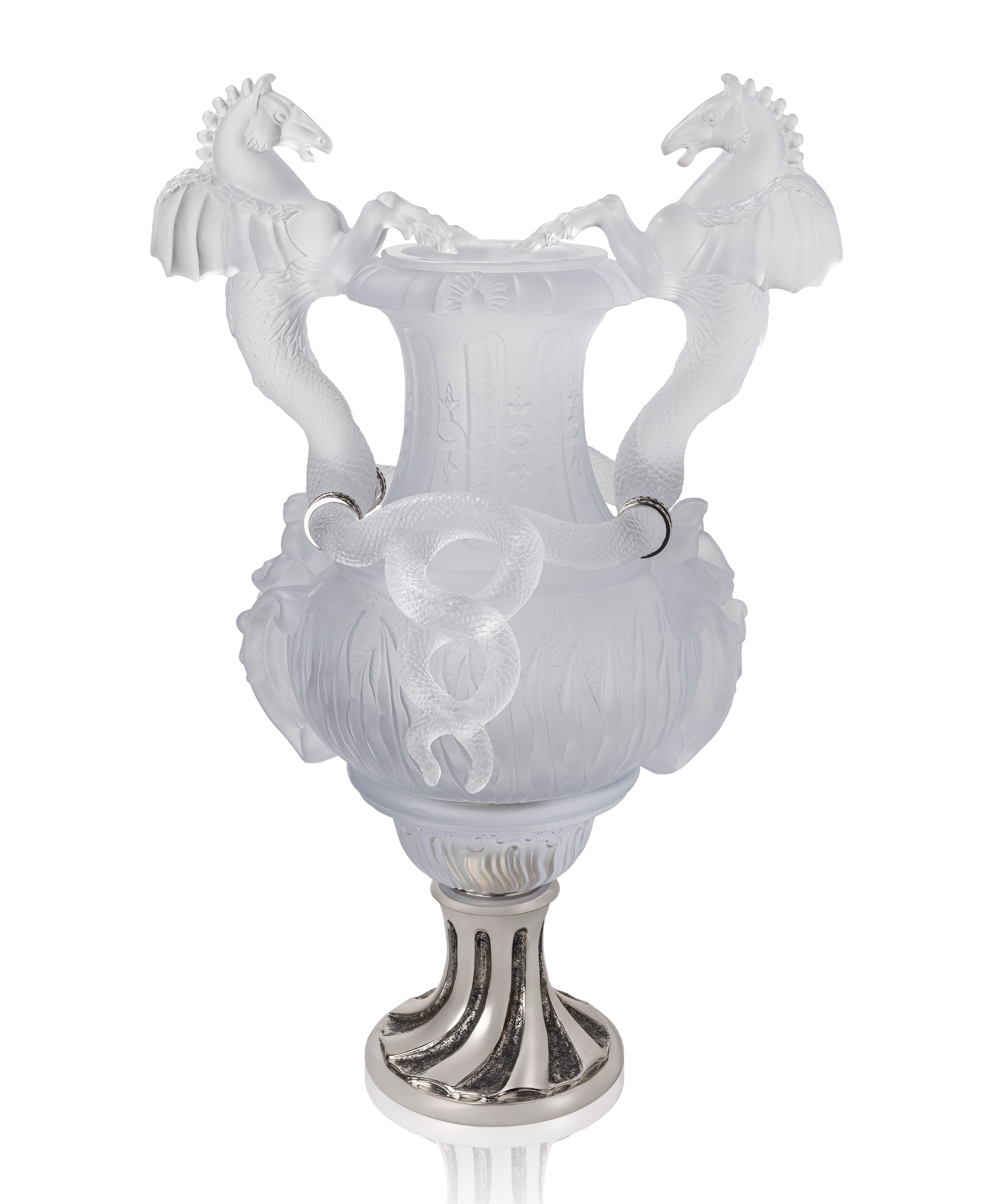 daum-univers-animalier-vase-chevaux-ail-s-blanc-8-ex image 1
