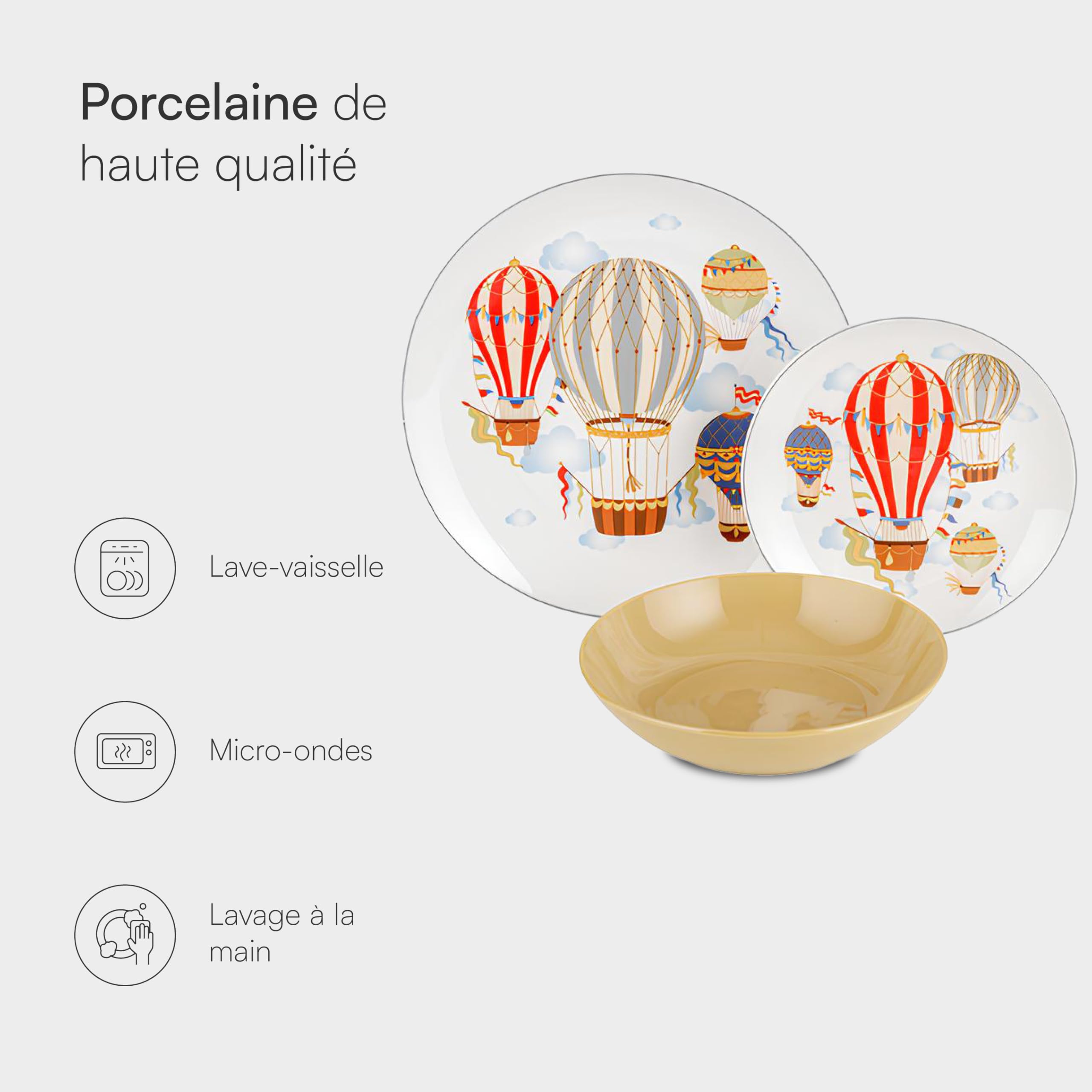 baroni-home-cucina-service-18-assiettes-porcelaine-montgolfi-res-6-pers image 2
