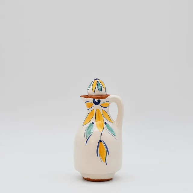 luisa-paix-o-vaisselle-portugaise-carafe-huile-terre-cuite-jaune-250-ml image 1