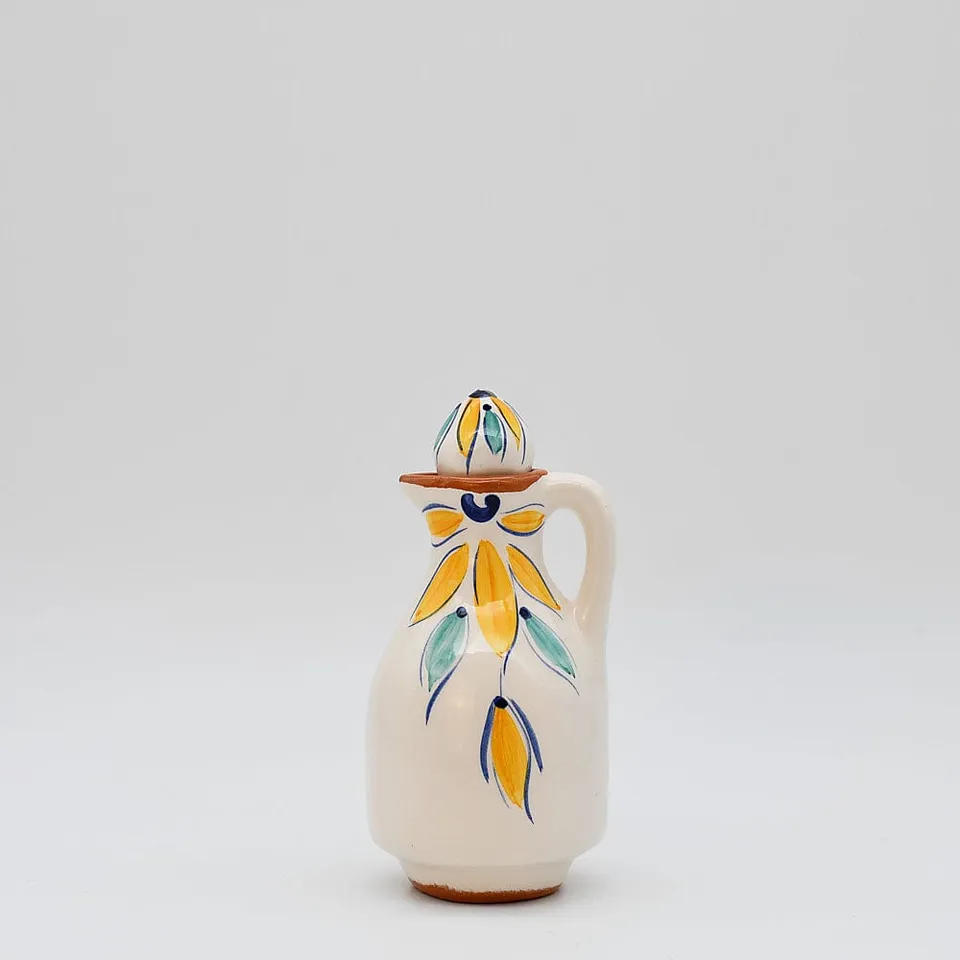 luisa-paix-o-vaisselle-portugaise-carafe-huile-terre-cuite-jaune-250-ml image 1