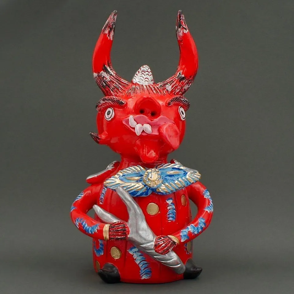 luisa-paix-o-prazeres-c-ta-diabo-35-cm-statuette-diable-rouge image 1
