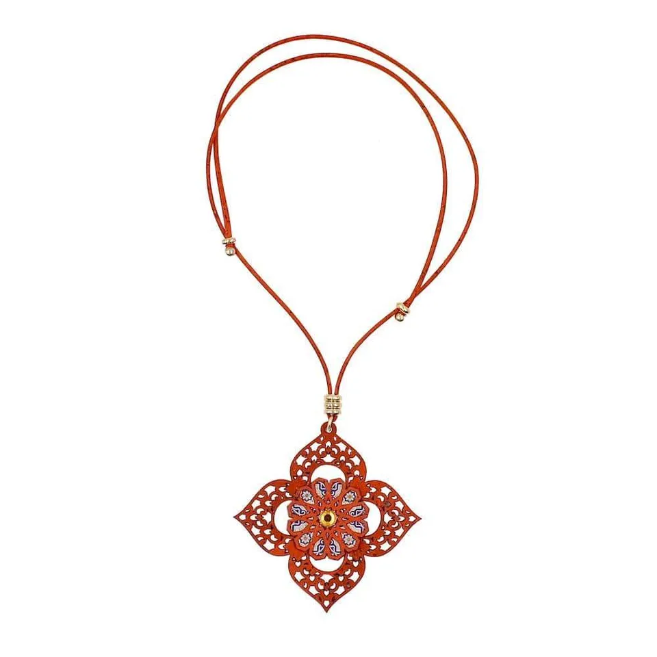 luisa-paix-o-bijoux-du-portugal-collier-li-ge-orange-azulejos image 1