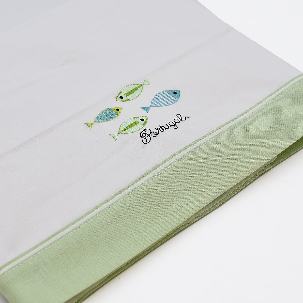 luisa-paix-o-linge-parure-lit-b-b-sardinhas-coton-vert-3-pi-ces image 3