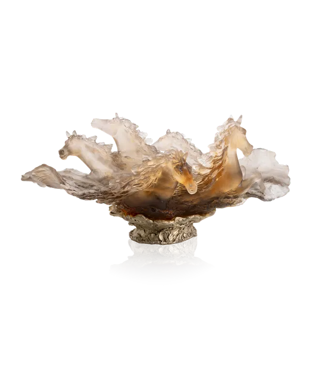 daum-d-coration-cavalcade-centre-de-table-brun-glac-125ex image 1