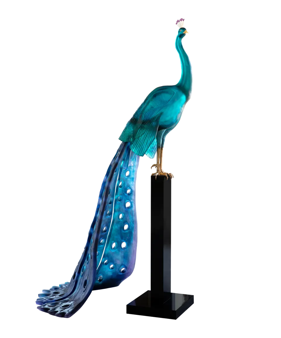 daum-univers-animalier-paon-tropical-sculpture-8-ex-van-der-knoop image 1
