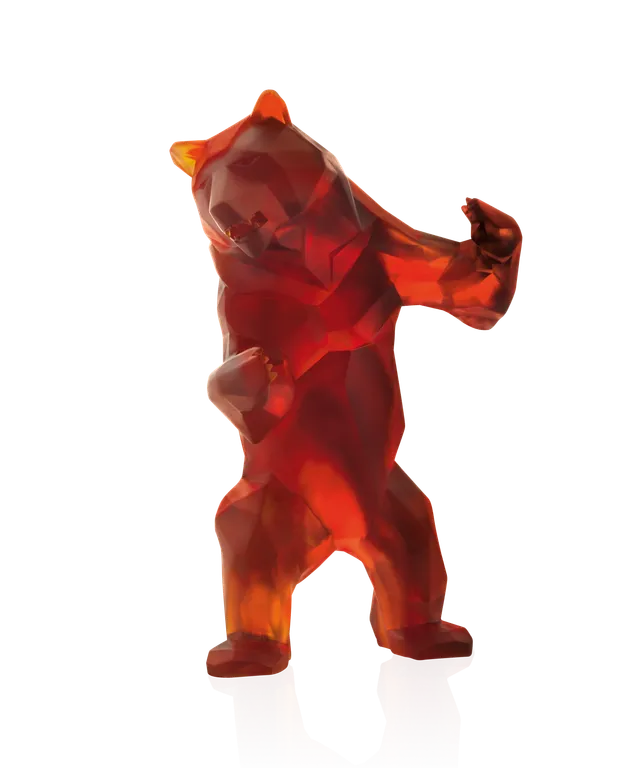 daum-art-cristal-wild-bear-ambre-sculpture-orlinski-50-ex image 1