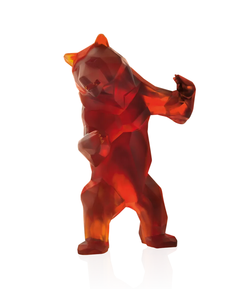 daum-art-cristal-wild-bear-ambre-sculpture-orlinski-50-ex image 1