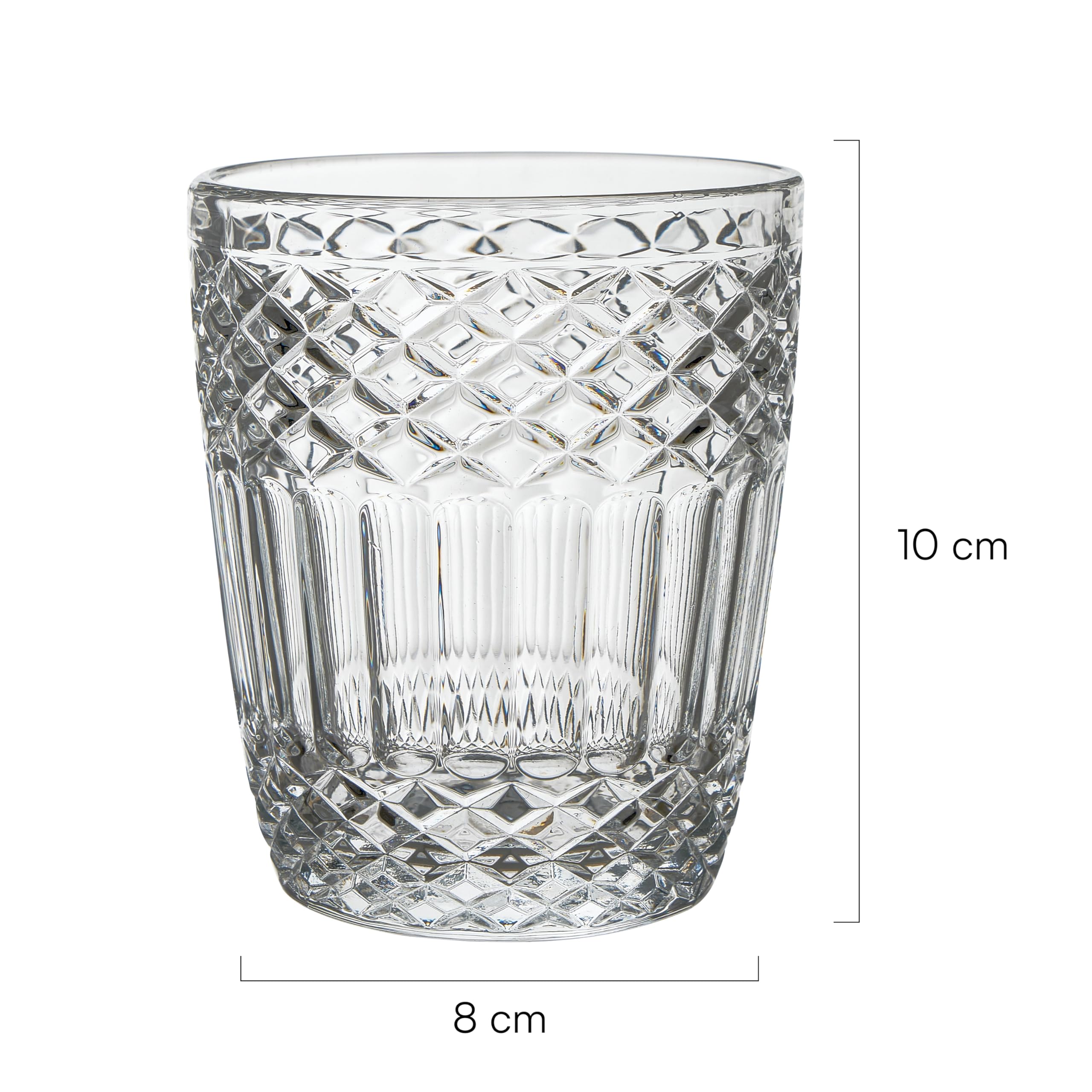 baroni-home-cucina-set-6-verres-relief-transparents-30-cl image 6