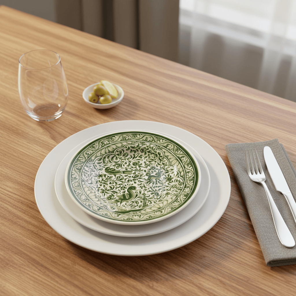luisa-paix-o-vaisselle-assiette-c-ramique-coimbra-22-cm-unique image 2