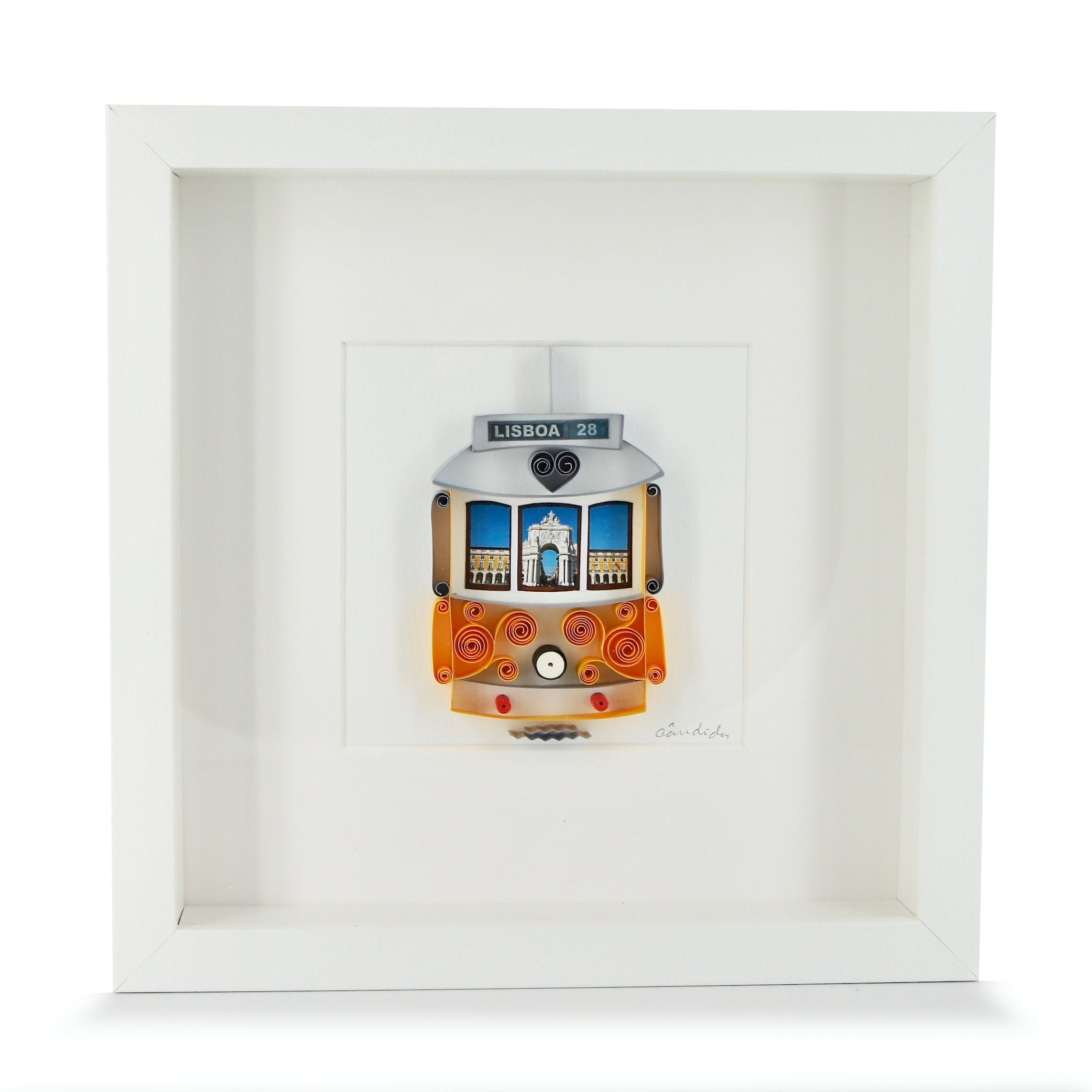 luisa-paix-o-electrico-28-tableau-paperolles-tramway-fait-main image 1