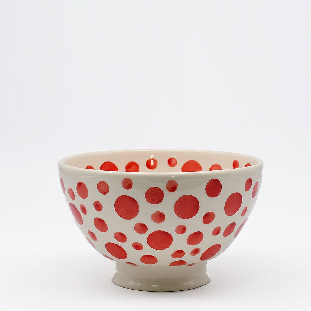 luisa-paix-o-saladier-c-ramique-rouge-pois-20-cm-artisanal image 1